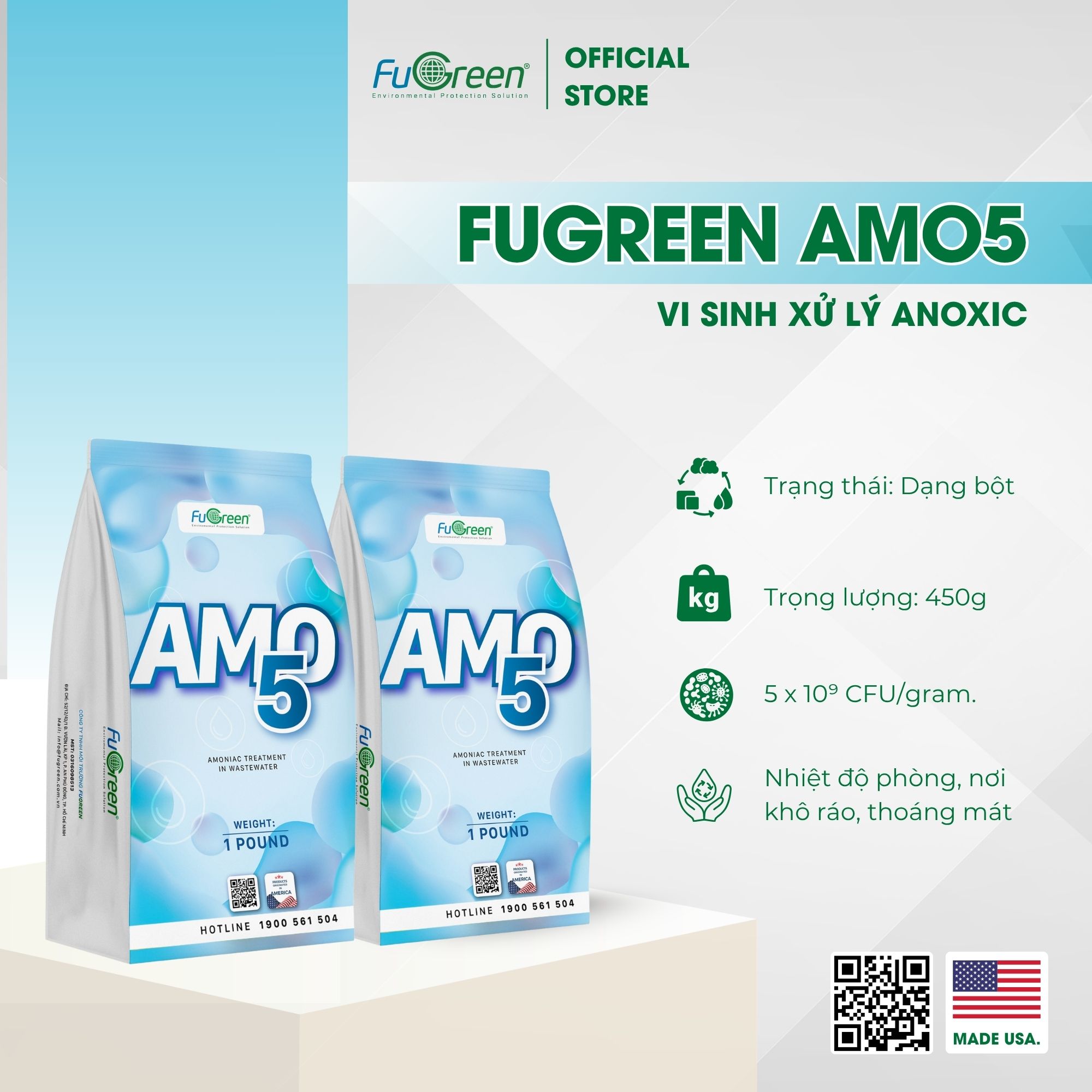 FUGREEN AMO5 - VI SINH XỬ LÝ NITO NƯỚC THẢI