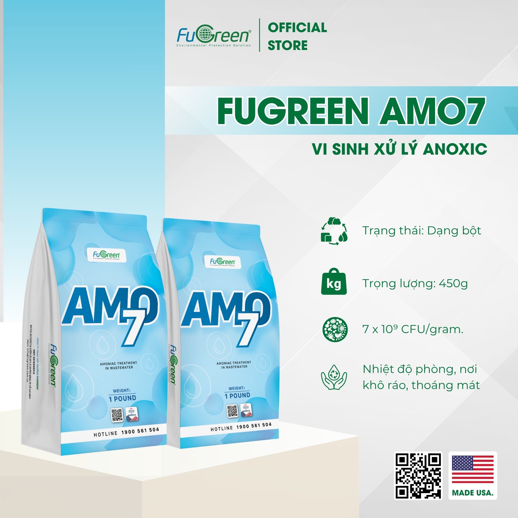 FUGREEN AMO7 – VI SINH XỬ LÝ NITO NƯỚC THẢI
